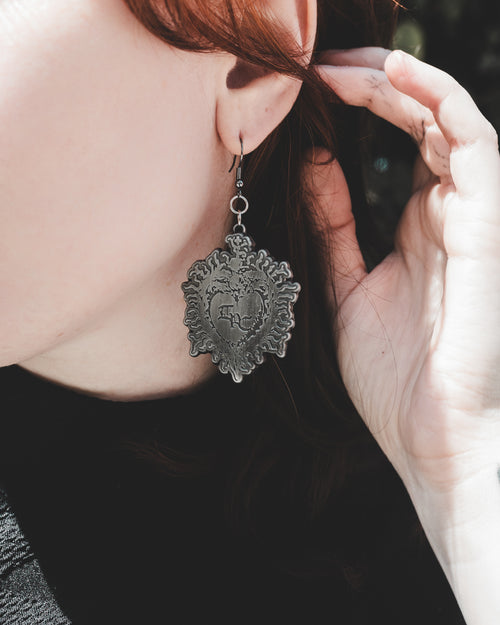 Vampiric Heart Earrings