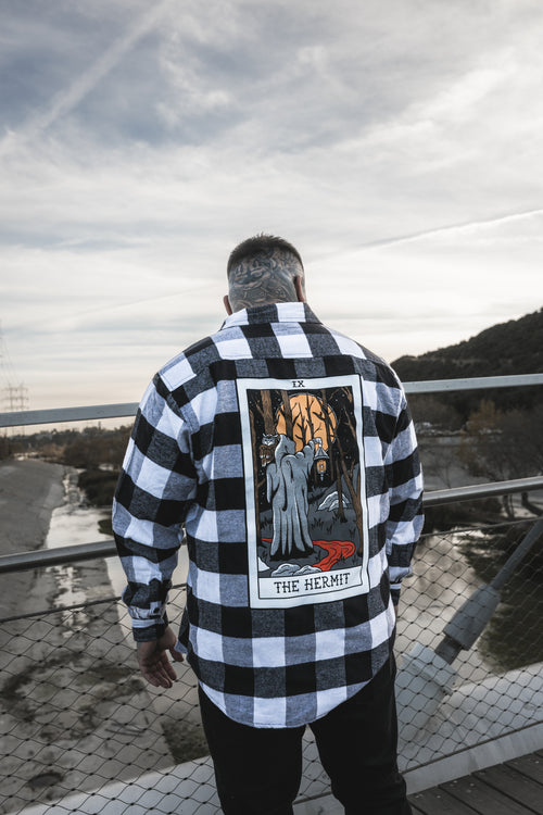 American Traditional Hermit Tarot Flannel